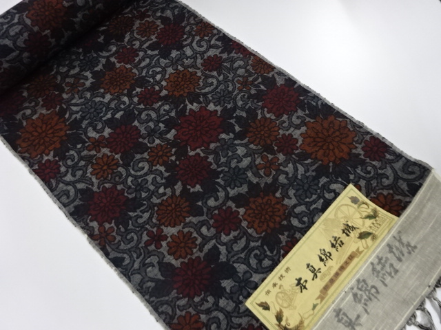 アンティーク　正絹　紬　着尺反物